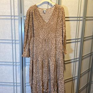 a new day tiered long sleeve maxi dress